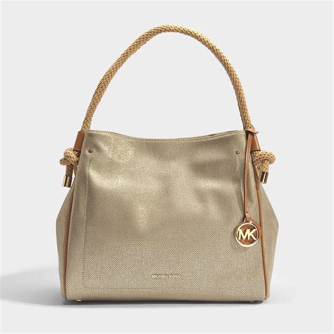 michael kors isla lg grab bag natural|MICHAEL Michael Kors Isla Large Canvas Grab Tote Bag.